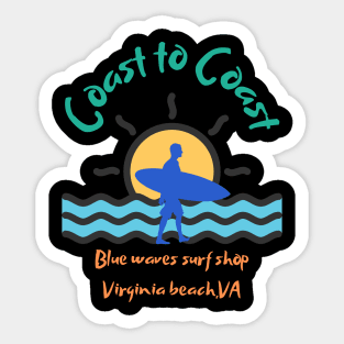 Coast to coast surf shop Sticker